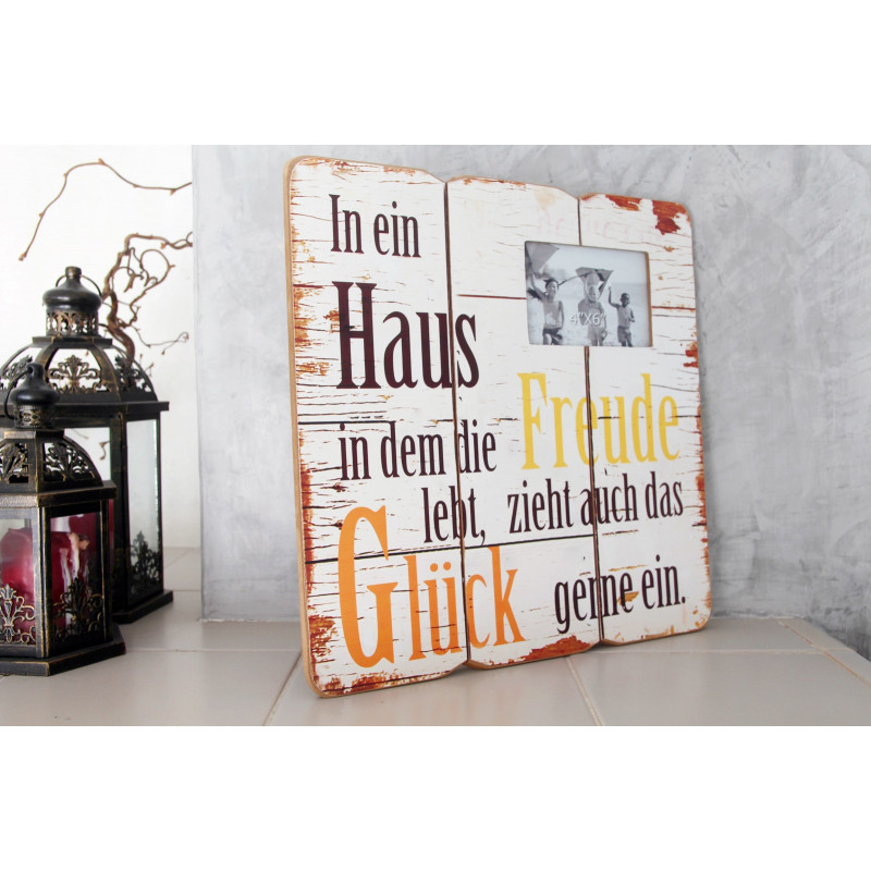 Shabby Vintage Holz Bild Schild Wandschild Holztafel Dekoschild Spruch