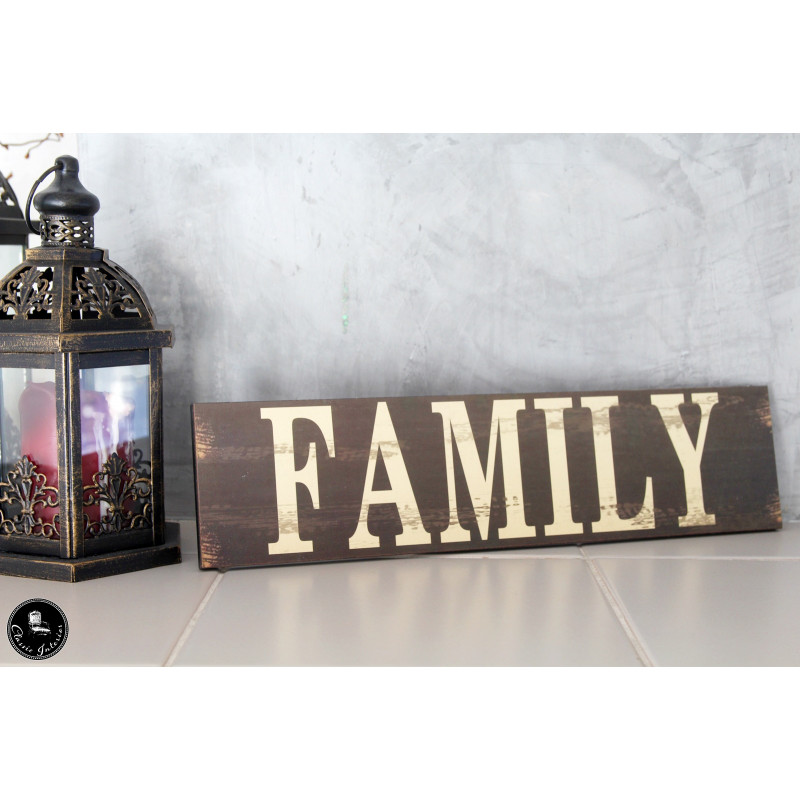 Shabby Vintage Schild Türschild FAMILY