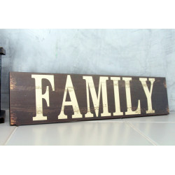 Shabby Vintage Schild Türschild FAMILY