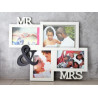 Bilderrahmen "Mr. & Mrs." für 4 Fotos Hochzeit  Ehe Freundschaft Bilder